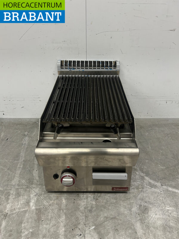 Stainless steel Diamond Lavagrill grill stone grill 40 cm Gas Catering