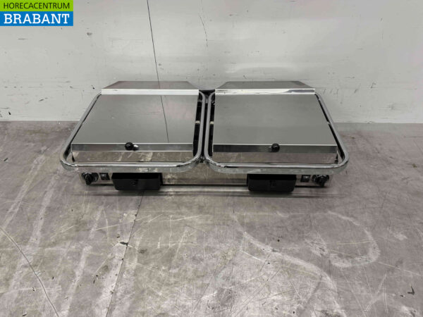 Stainless steel Milan Toast Vitroceramic Double Contact Grill Panini Grill 2 x 230V Horeca