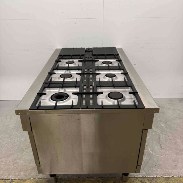 Stainless steel Zanussi 8 burner stove gas stove 160 x 100 cm Horeca