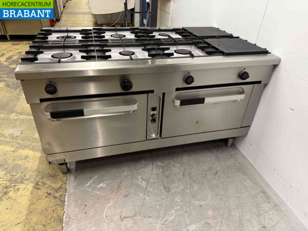 Stainless steel Zanussi 8 burner stove gas stove 160 x 100 cm Horeca - Image 3