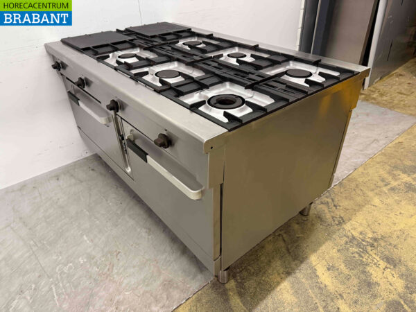 Stainless steel Zanussi 8 burner stove gas stove 160 x 100 cm Horeca - Image 5