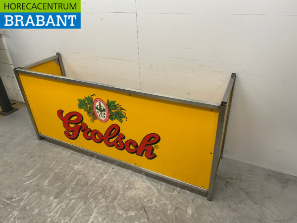 Stainless steel Collapsible Grolsch Front Bar 200 x 57.5 cm Horeca - Image 2