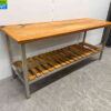 Stainless Steel Work Table 200 x 70 x 87.5 cm Catering - Image 2
