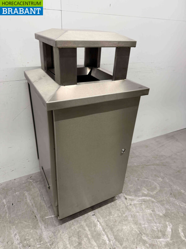Stainless steel Josto Outdoor Waste Bin Holder Trash Bin 57 cm Catering - Image 2