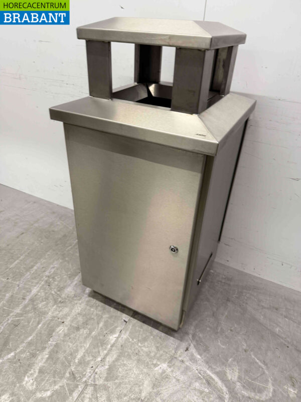 Stainless steel Josto Outdoor Waste Bin Holder Trash Bin 57 cm Catering - Image 3
