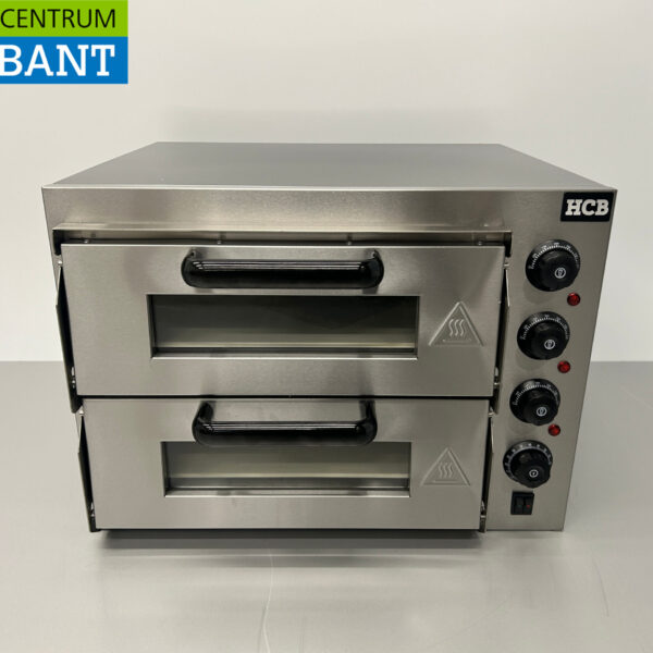 Stainless steel Double Pizza oven 2 x 40 cm stone 230V Catering