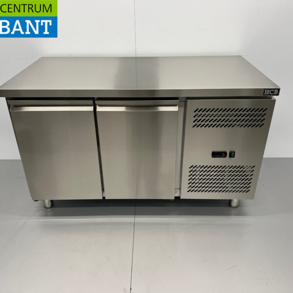 HCB stainless steel Freezer workbench 2 doors 1/1 gastronorm 136 cm Catering