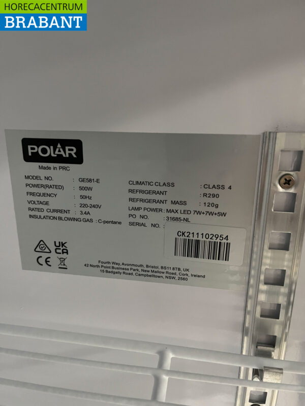 Polar GE581 Glass Door Refrigerator Glass door 950 liters 230V Catering - Image 5