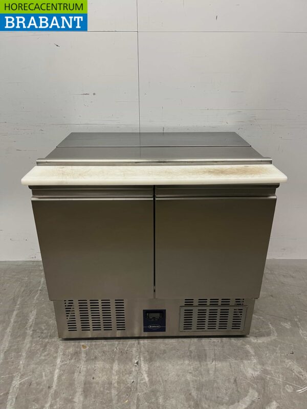 Stainless steel Rubbens Refrigerated Workbench Saladette 2 doors 88 cm 230V Horeca