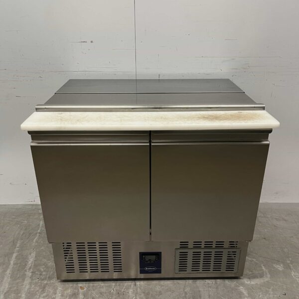 Stainless steel Rubbens Refrigerated Workbench Saladette 2 doors 88 cm 230V Horeca