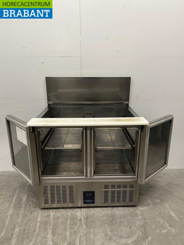 Stainless steel Rubbens Refrigerated Workbench Saladette 2 doors 88 cm 230V Horeca - Image 4