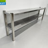 Stainless steel HCB Double Etagere Bridge Premium-line 200 cm Horeca - Image 3