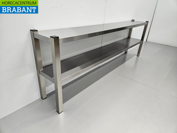 Stainless steel HCB Double Etagere Bridge Premium-line 200 cm Horeca - Image 3