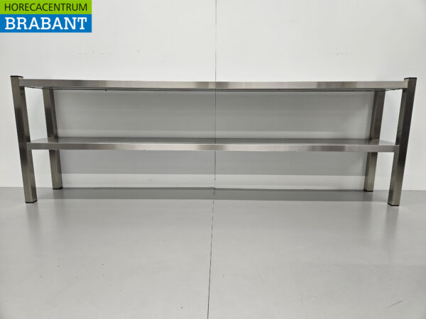 Stainless steel HCB Double Etagere Bridge Premium-line 200 cm Horeca - Image 5