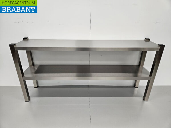 Stainless steel HCB Double Etagere Bridge Premium-line 140 cm Horeca