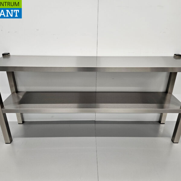 Stainless steel HCB Double Etagere Bridge Premium-line 140 cm Horeca