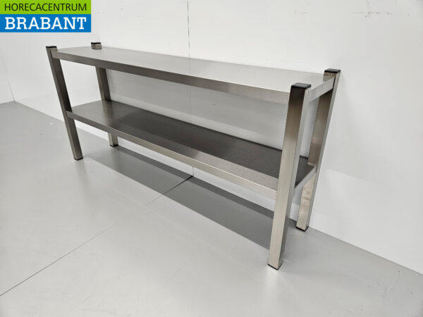 Stainless steel HCB Double Etagere Bridge Premium-line 140 cm Horeca - Image 2