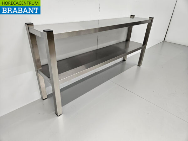 Stainless steel HCB Double Etagere Bridge Premium-line 140 cm Horeca - Image 3