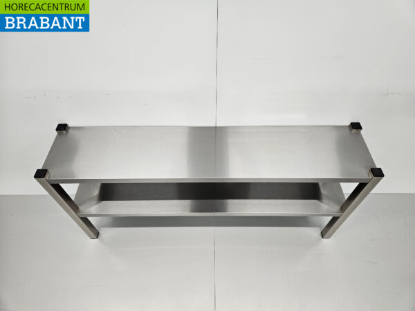 Stainless steel HCB Double Etagere Bridge Premium-line 140 cm Horeca - Image 4