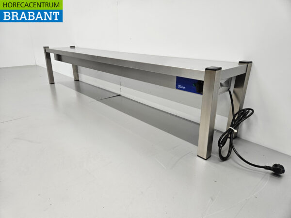 Stainless steel warming bridge warming etagere Premium-line 180 cm Horeca - Image 2