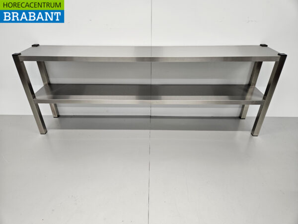 Stainless steel HCB Double Etagere Bridge Premium-line 180 cm Horeca