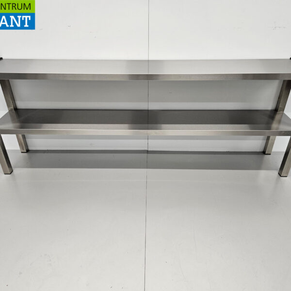 Stainless steel HCB Double Etagere Bridge Premium-line 180 cm Horeca