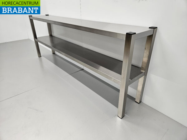 Stainless steel HCB Double Etagere Bridge Premium-line 180 cm Horeca - Image 2