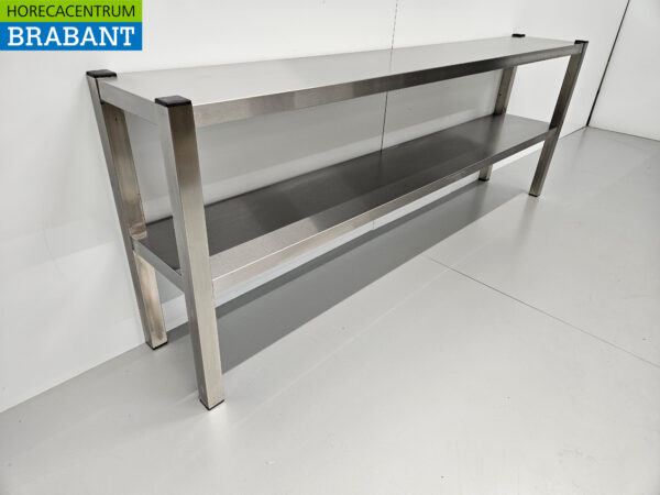 Stainless steel HCB Double Etagere Bridge Premium-line 180 cm Horeca - Image 3