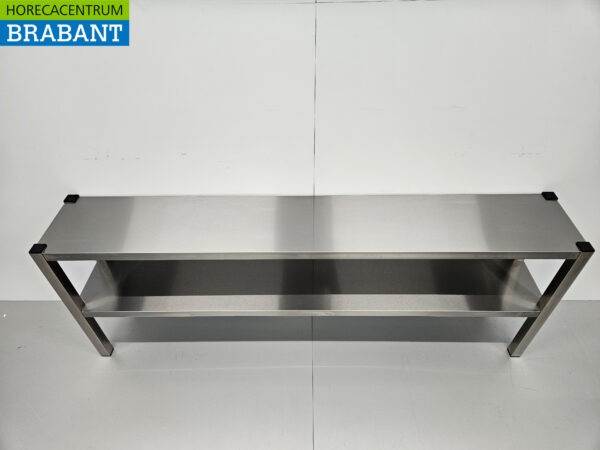 Stainless steel HCB Double Etagere Bridge Premium-line 180 cm Horeca - Image 4