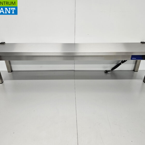 HCB stainless steel warming bridge Heated etagere 160 cm Horeca