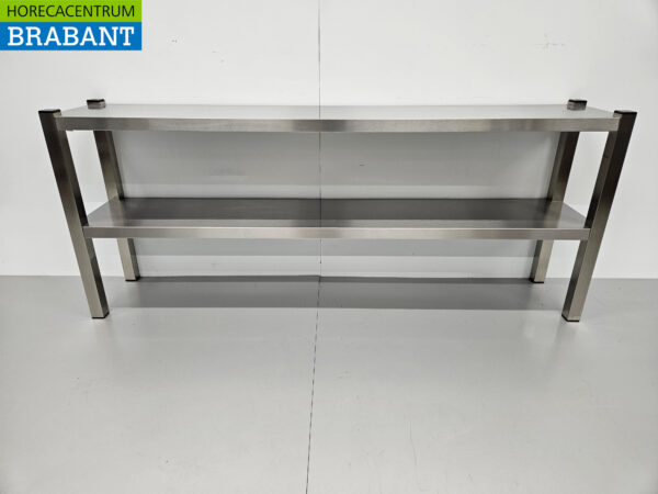 Stainless steel HCB Double Etagere Bridge Premium-line 160 cm Horeca