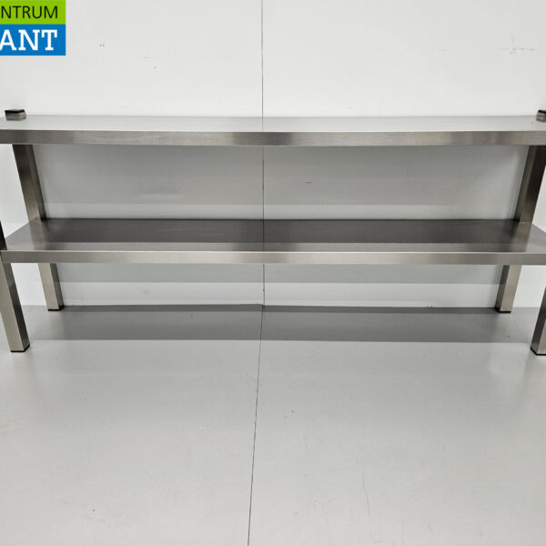 Stainless steel HCB Double Etagere Bridge Premium-line 160 cm Horeca