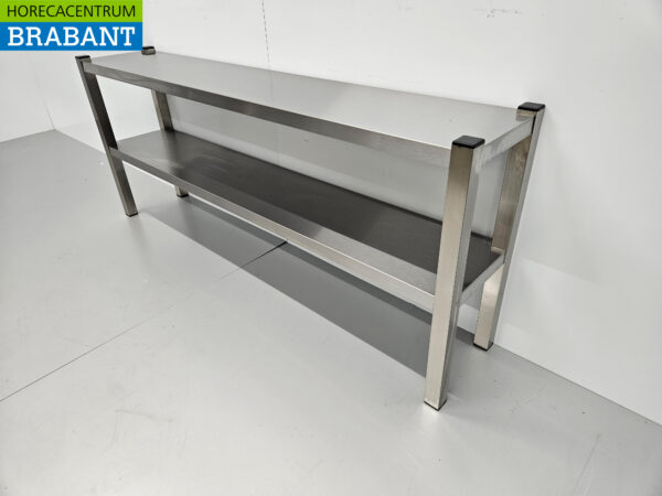 Stainless steel HCB Double Etagere Bridge Premium-line 160 cm Horeca - Image 2