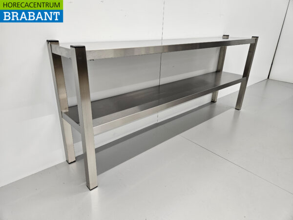 Stainless steel HCB Double Etagere Bridge Premium-line 160 cm Horeca - Image 3