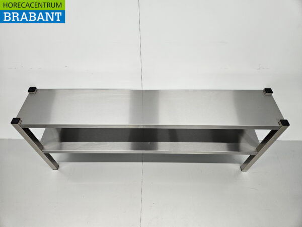 Stainless steel HCB Double Etagere Bridge Premium-line 160 cm Horeca - Image 4