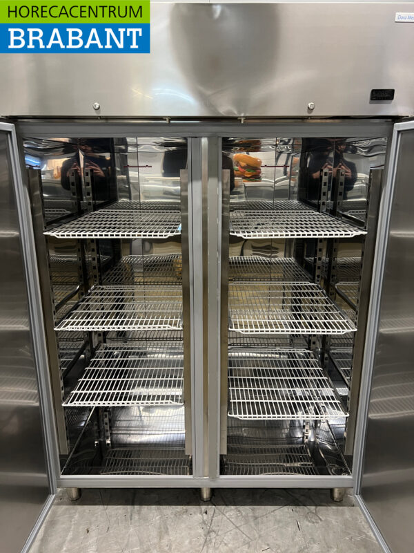 Stainless steel Dora Metal Double Door Freezer Freezer 1340 liters 230V Horeca - Image 4
