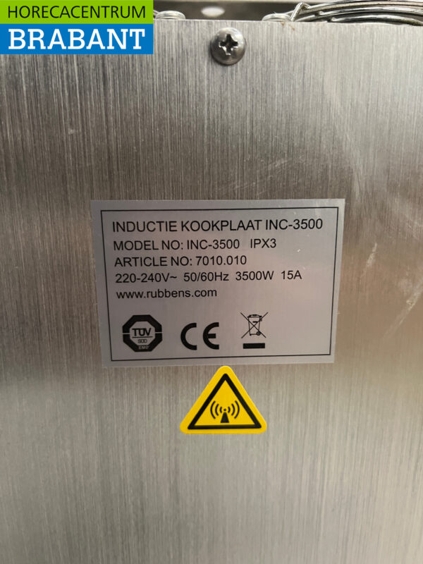 Stainless steel Rubbens induction hob 230V Horeca - Image 4