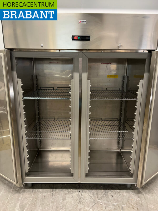 Desco stainless steel double door freezer Freezer cabinet 1340 liters 230V Horeca - Image 4