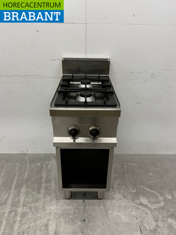 Stainless steel 2 burner stove 40 cm GAS Catering