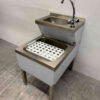 Stainless steel Double Sink Sink Pouring Bowl combi Faucet 50 cm Catering - Image 3