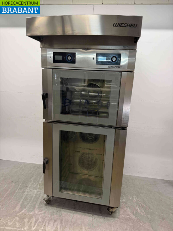 Stainless steel Wiesheu B4 + B8 Hot air oven store oven 15 x 60 x 40 cm 400V Horeca