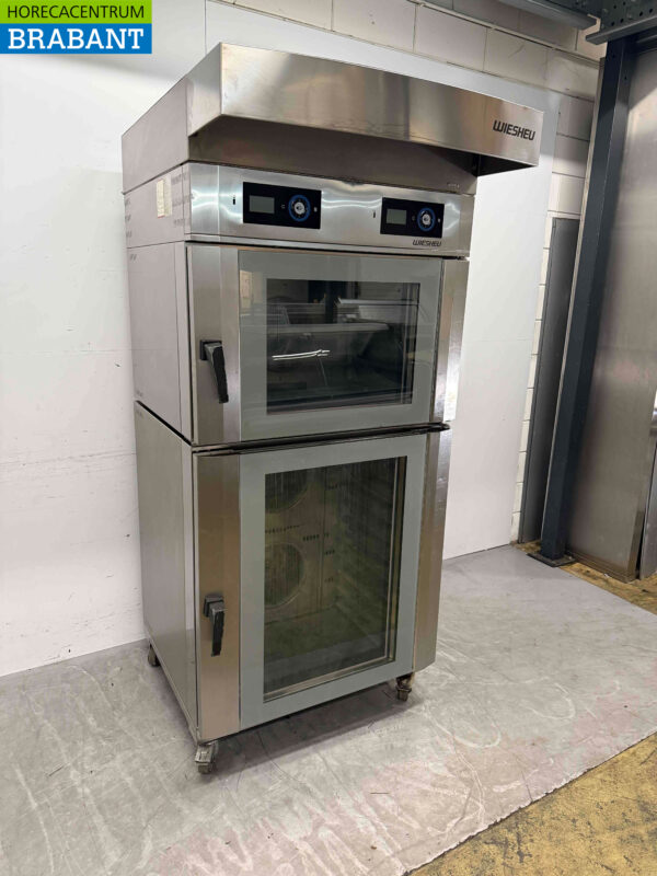 Stainless steel Wiesheu B4 + B8 Hot air oven store oven 15 x 60 x 40 cm 400V Horeca - Image 3