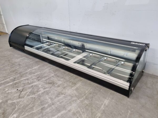 Saro Sushi display case Surface-mounted refrigerated display case 7 x 1/3 GN 180 cm 230V Horeca - Image 3