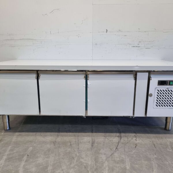 Stainless steel Saro Substructure Refrigerated Workbench 3 doors 179.5 cm 230V Horeca