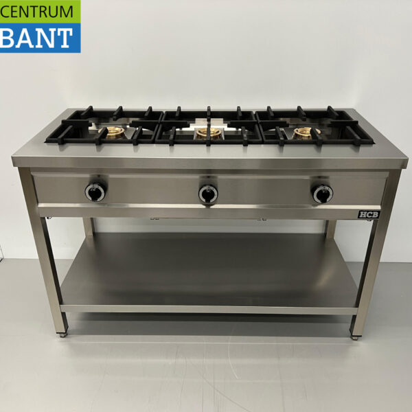 HCB stainless steel Pancake Stove 3 burners 3 x 8 kW 129 cm GAS Catering