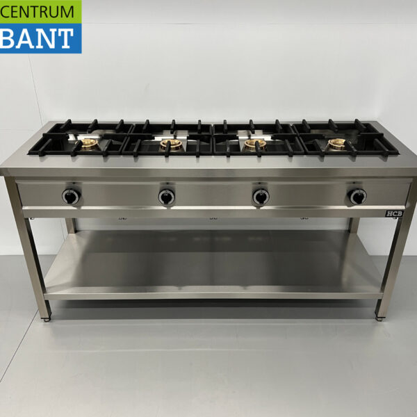 HCB stainless steel Pancake Stove 4 burners 4 x 8 kW 168.5 cm GAS Catering