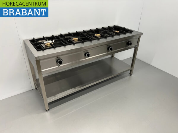 HCB stainless steel Pancake Stove 4 burners 4 x 8 kW 168.5 cm GAS Catering - Image 2