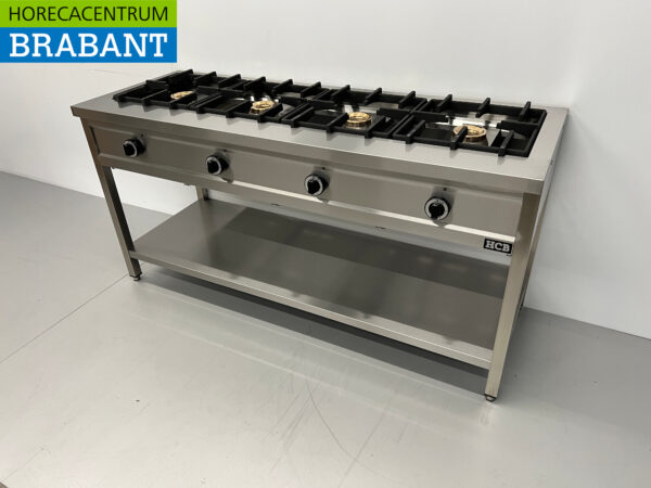 HCB stainless steel Pancake Stove 4 burners 4 x 8 kW 168.5 cm GAS Catering - Image 3