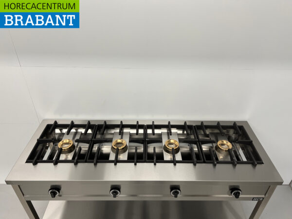 HCB stainless steel Pancake Stove 4 burners 4 x 8 kW 168.5 cm GAS Catering - Image 4