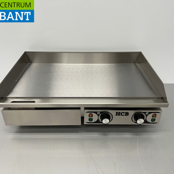Stainless steel Smooth Grill Plate Griddle 73 cm 2 x 230V Horeca